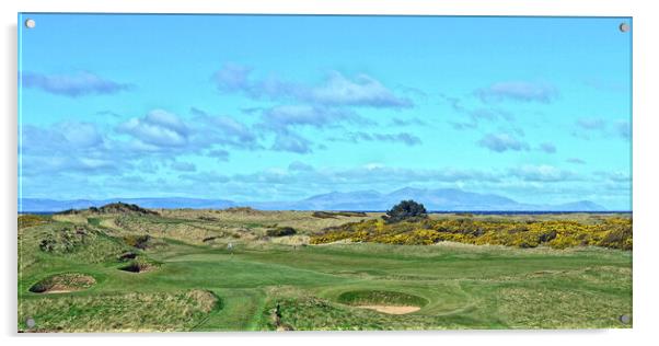 Royal Troon GC,  Postage Stamp Acrylic by Allan Durward Photography