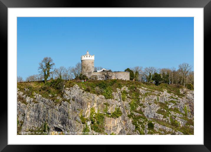 A castle on top of a rock Framed Mounted Print by Man And Life