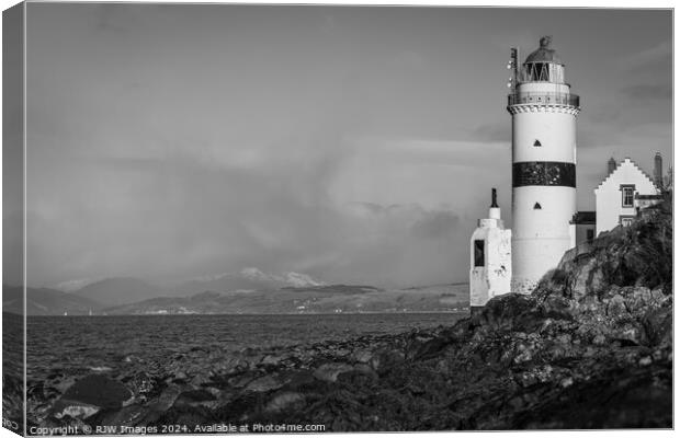 Cloch Lighthouse Gourock Canvas Print by RJW Images