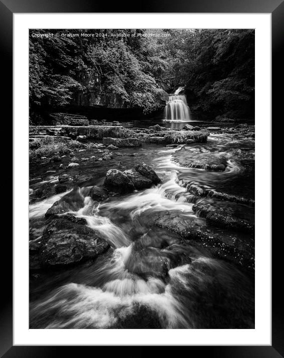 West Burton Falls Framed Mounted Print by Graham Moore