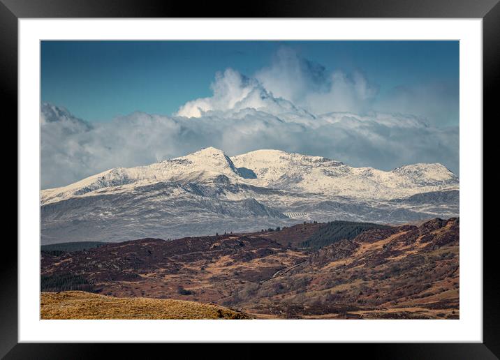 Mt Snowdon  Framed Mounted Print by Apollo Aerial Photography