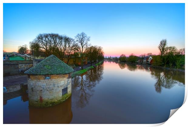 York River Ouse Dawn Print by Alison Chambers