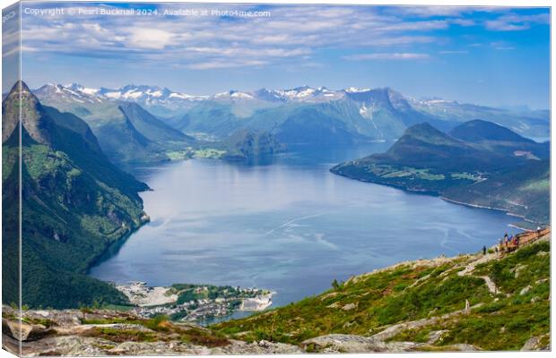 Romsdalsfjorden Fjord Norway Canvas Print by Pearl Bucknall