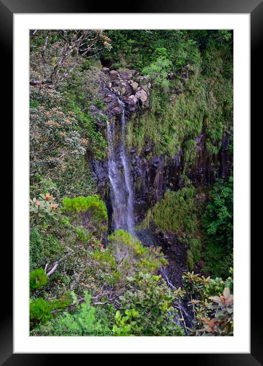 Alexandra Falls Waterfall in Mauritius Framed Mounted Print by Dietmar Rauscher