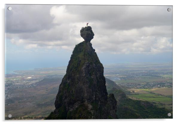 Pieter Both Mountain Summit in Mauritius Acrylic by Dietmar Rauscher