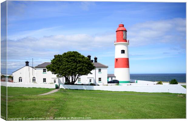 Souter Lighthouse Canvas Print by Darrell Evans