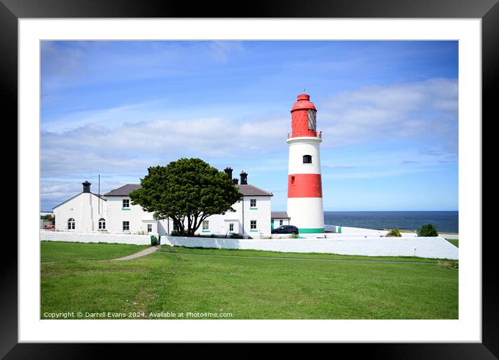 Souter Lighthouse Framed Mounted Print by Darrell Evans