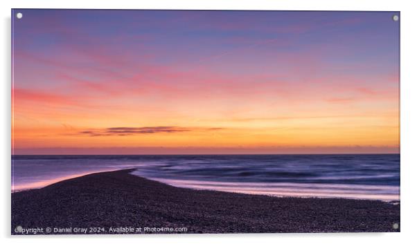 Shingle Street Sunrise  Acrylic by Daniel Gray