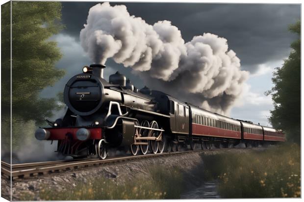 Steam Train Canvas Print by Picture Wizard