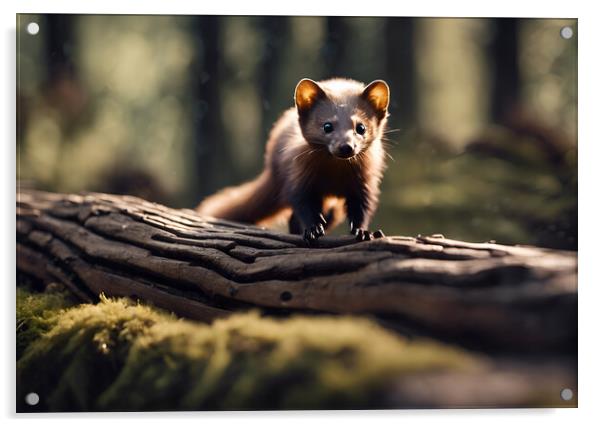 Pine Marten Acrylic by Picture Wizard
