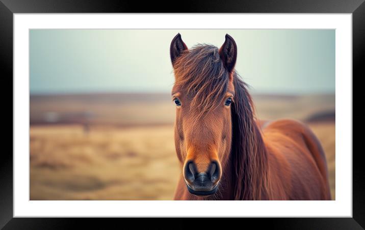 Icelandic Horse Framed Mounted Print by T2 