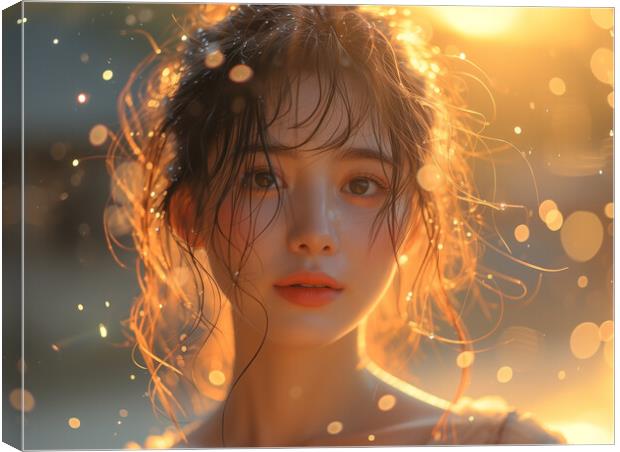 Beautiful Chinese Girl Canvas Print by T2 