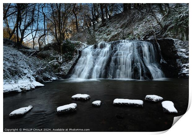 Kildale waterfall 1031 Print by PHILIP CHALK