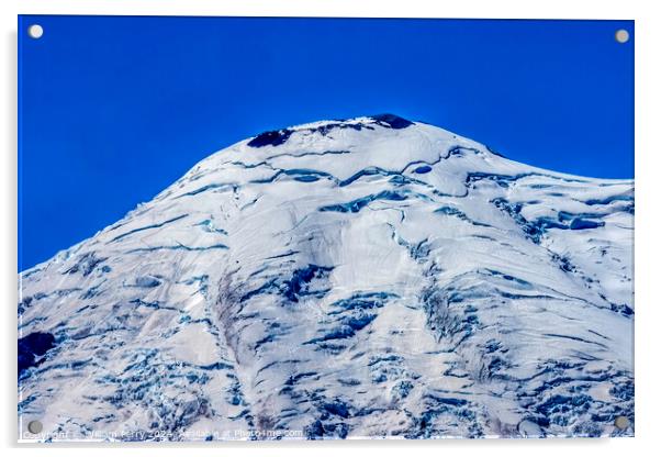 Mount Rainier Close Crater Crystal Mountain Lookout Pierce Count Acrylic by William Perry