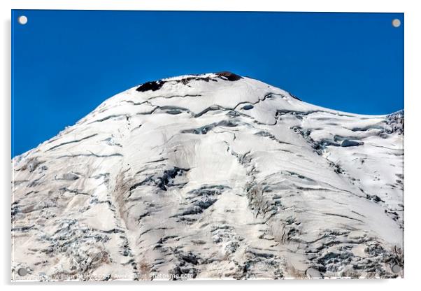 Mount Rainier Close Crater Crystal Mountain Lookout Pierce Count Acrylic by William Perry
