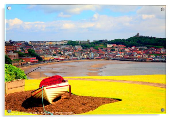 Scarborough, Yorkshire. Acrylic by john hill