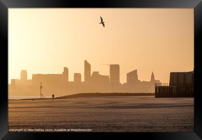 Sunrise over Liverpool Framed Print by Pete Mainey