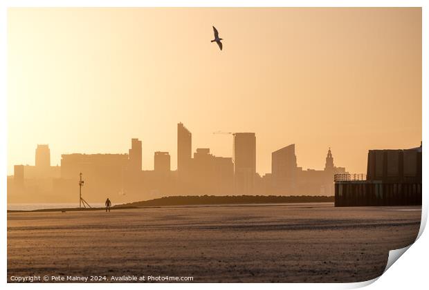 Sunrise over Liverpool Print by Pete Mainey