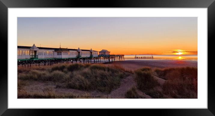 St Anne's Pier and Dunes, Sunset Framed Mounted Print by Michele Davis