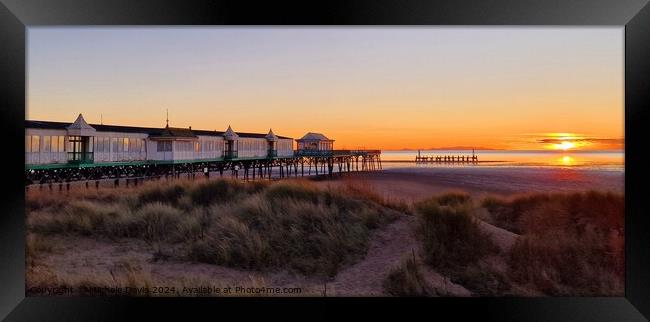 St Anne's Pier and Dunes, Sunset Framed Print by Michele Davis