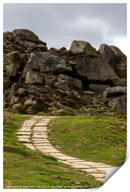 Outdoor stonerock Print by Man And Life
