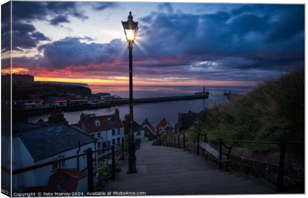 Whitby Steps Canvas Print by Pete Mainey
