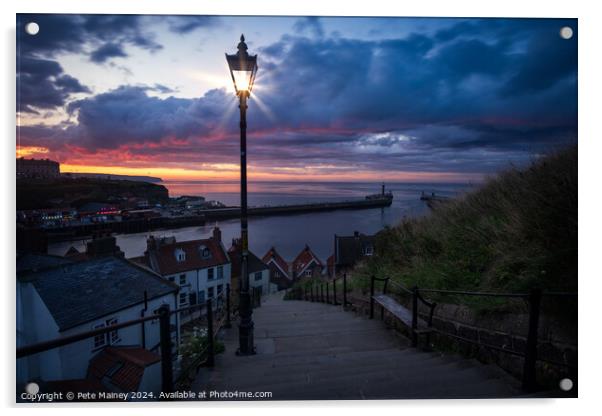 Whitby Steps Acrylic by Pete Mainey