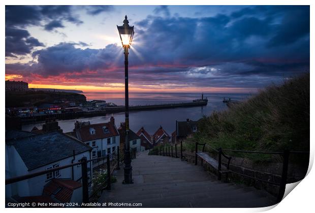 Whitby Steps Print by Pete Mainey