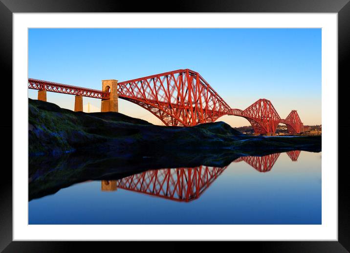 Forth Bridge Reflection Framed Mounted Print by Alison Chambers