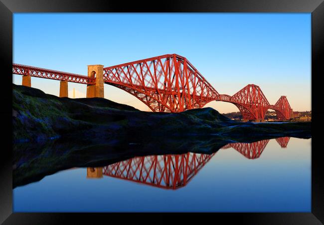 Forth Bridge Reflection Framed Print by Alison Chambers