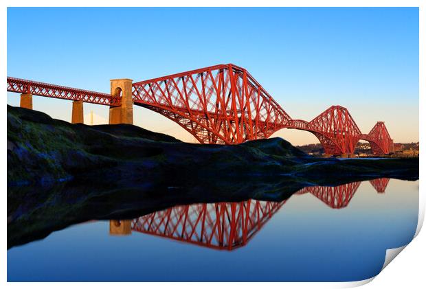Forth Bridge Reflection Print by Alison Chambers