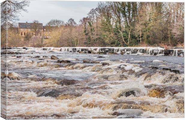 Iced Tees at Demesnes Mill, Barnard Castle (1) Canvas Print by Richard Laidler