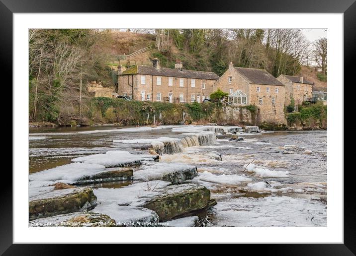 Iced Tees at Demesnes Mill, Barnard Castle (2) Framed Mounted Print by Richard Laidler