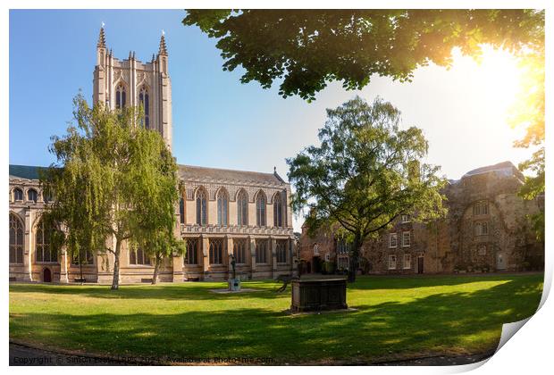 St Edmundsbury Cathedral in Bury Suffolk Print by Simon Bratt LRPS