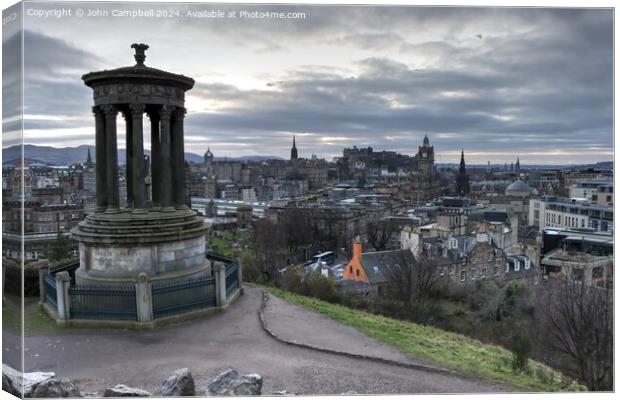 View from Calton hill Canvas Print by John Campbell