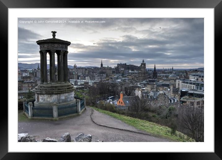 View from Calton hill Framed Mounted Print by John Campbell