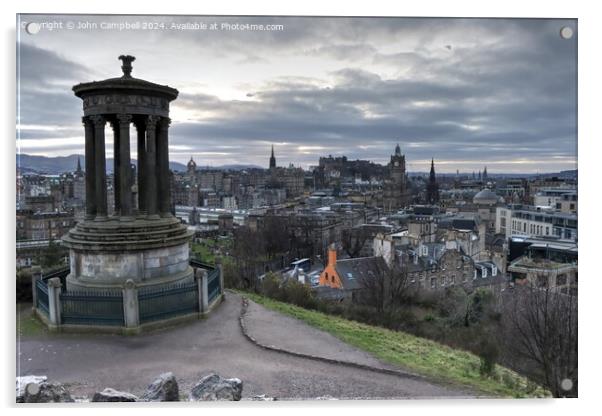 View from Calton hill Acrylic by John Campbell