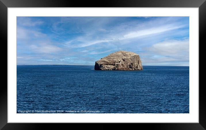 Bass Rock Framed Mounted Print by Tom McPherson
