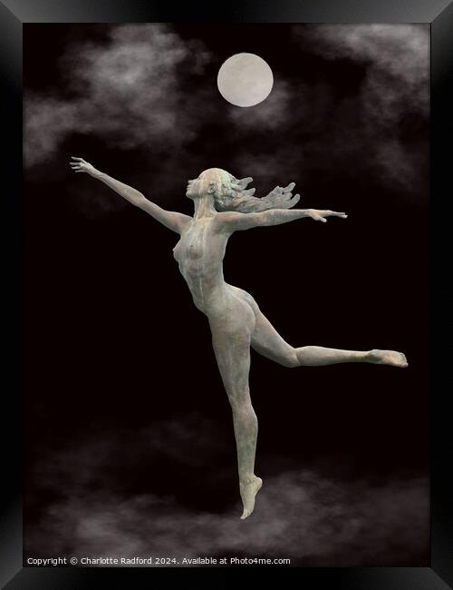 Dancing Wood Nymph Framed Print by Charlotte Radford