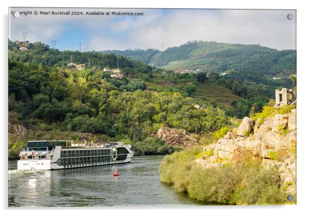 Douro River Cruise ship Portugal Acrylic by Pearl Bucknall