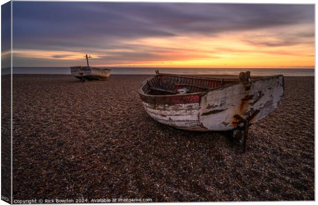 Aldeburgh Boats Canvas Print by Rick Bowden