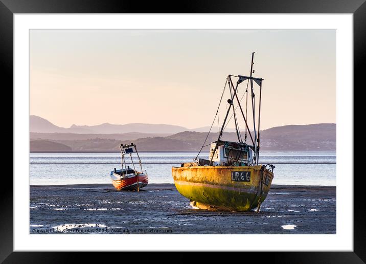 Two boats in Morecambe Bay Framed Mounted Print by Keith Douglas