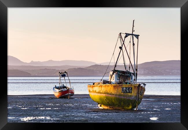 Two boats in Morecambe Bay Framed Print by Keith Douglas