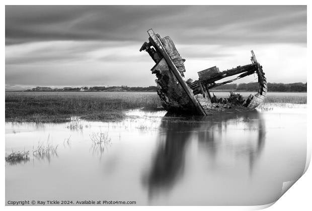 The wreck Print by Ray Tickle