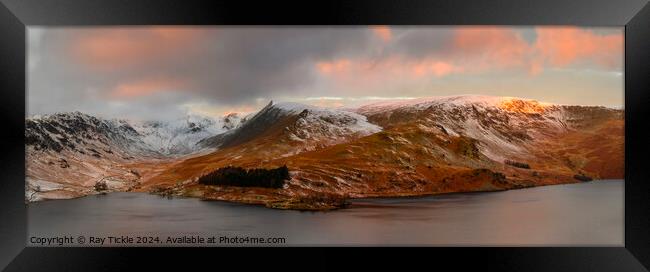 Haweswater snowy sunrise  Framed Print by Ray Tickle
