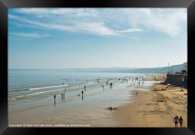 Outdoor oceanbeach Framed Print by Man And Life