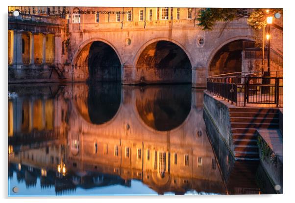 Pulteney Bridge Reflections Acrylic by Alan Barr