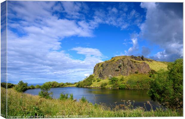 Dunsapie Loch and Crags Canvas Print by Kasia Design