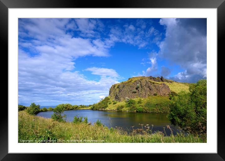 Dunsapie Loch and Crags Framed Mounted Print by Kasia Design
