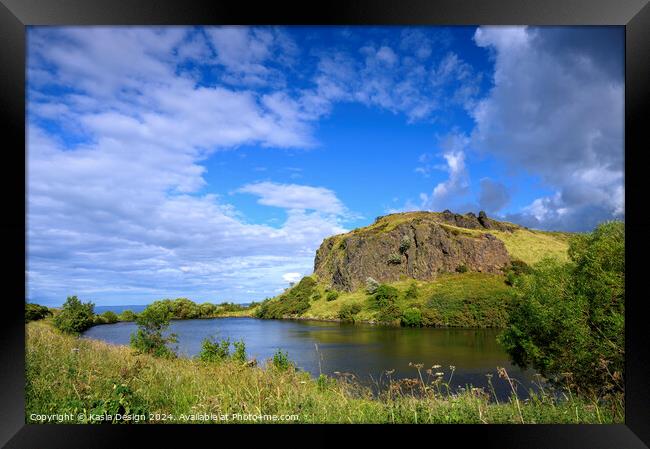 Dunsapie Loch and Crags Framed Print by Kasia Design